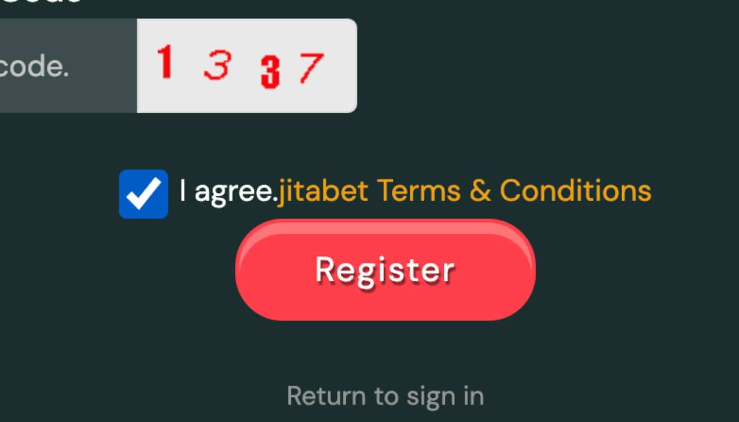 Jitabet Bangladesh click register button